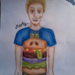 Marty in Burgerzilla shirt by Solysz