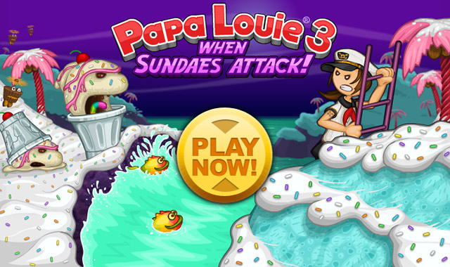 Papa Louie 3: When Sundaes Attack - Game Walkthrough (all levels