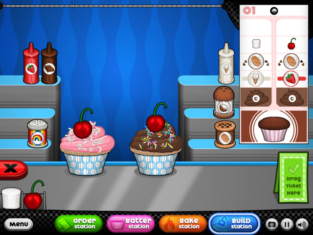 Papa's Cupcakeria, Screenshots