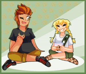 Ember and Yippy by aronora