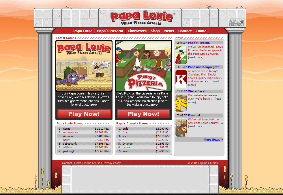 Papa's Pizzeria HD! - Flipline Studios