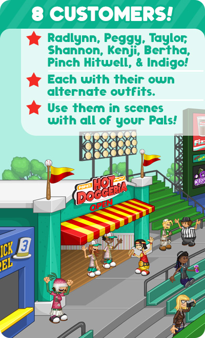 Flipline Studios on X: Papa Louie Pals: NEW UPDATE!!! ---Includes all  sorts of new freebies ---Featuring the Hot Doggeria Customer Pack!  ---  / X