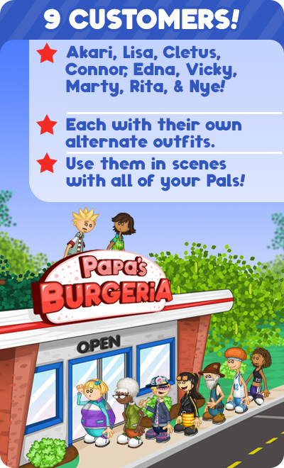 Flipline Studios on X: Papa Louie Pals: NEW UPDATE!!! ---Includes all  sorts of new freebies ---Featuring the Hot Doggeria Customer Pack!  ---  / X