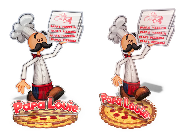 papa louie statue by FcoSG on DeviantArt