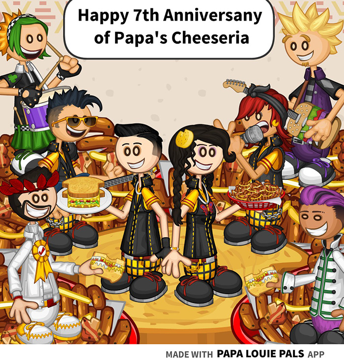 Happy 5th Anniversary Papa Louie Pals! by ShinkonSuperLuv on