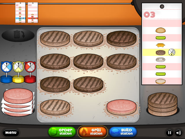 Papa's Burgeria, Free Flash Game